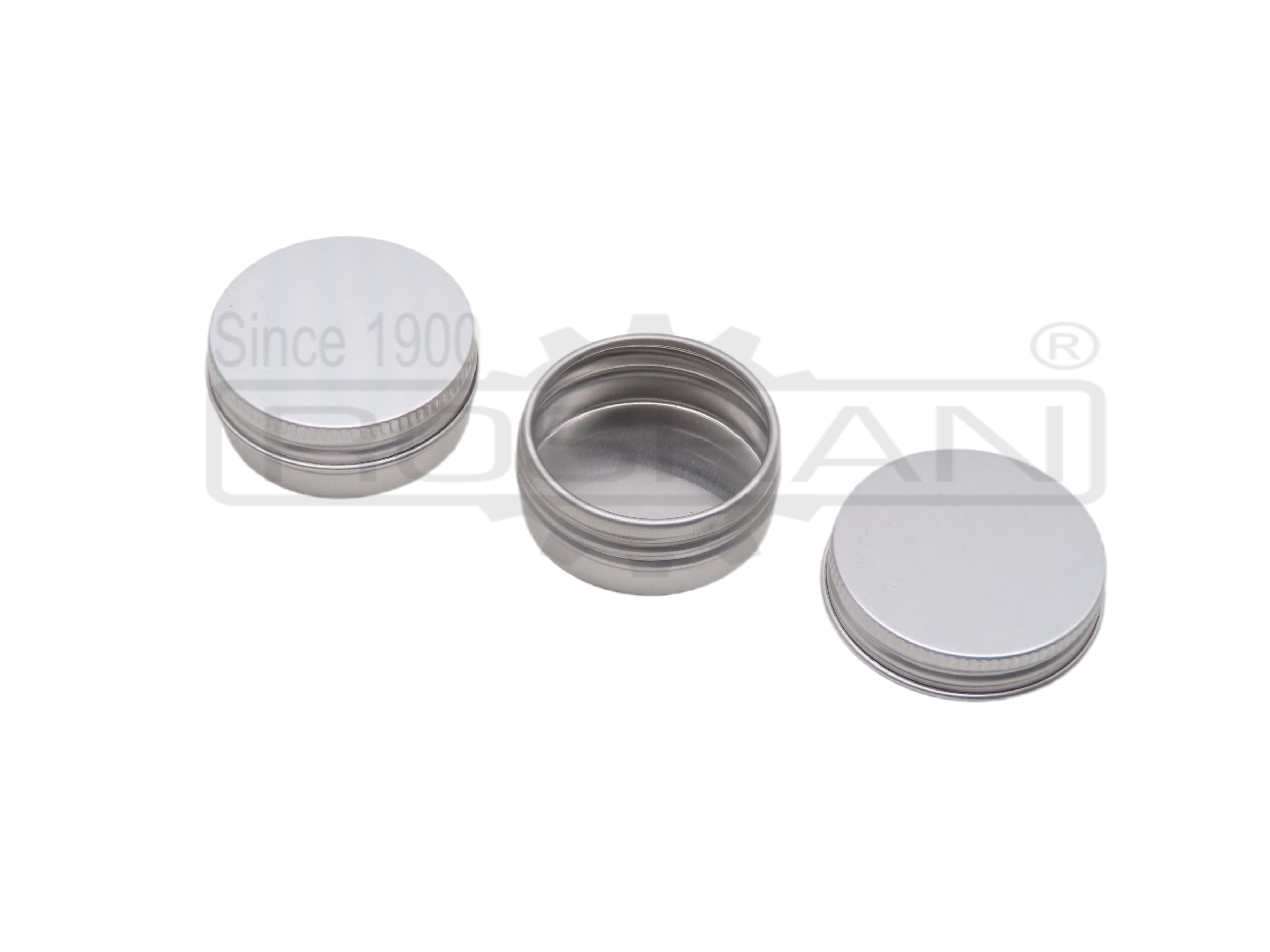 pspan-stylecolor-169179cosmetic-aluminium-round-container-thread-type-nbsp-15-mlspan-span-stylebackground-color-ecf0f1-color-e03e2dref-no-0015spanp